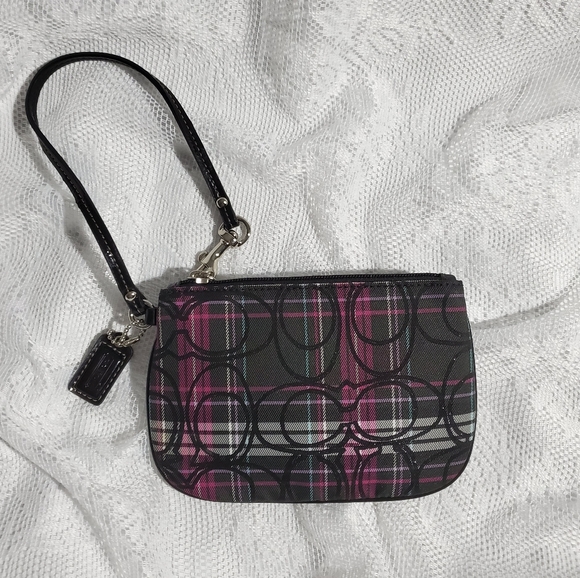 Coach Tartan Wristlet - Picture 1 of 6